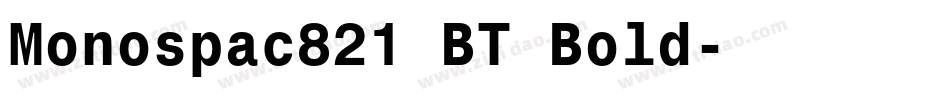 Monospac821 BT Bold字体转换
